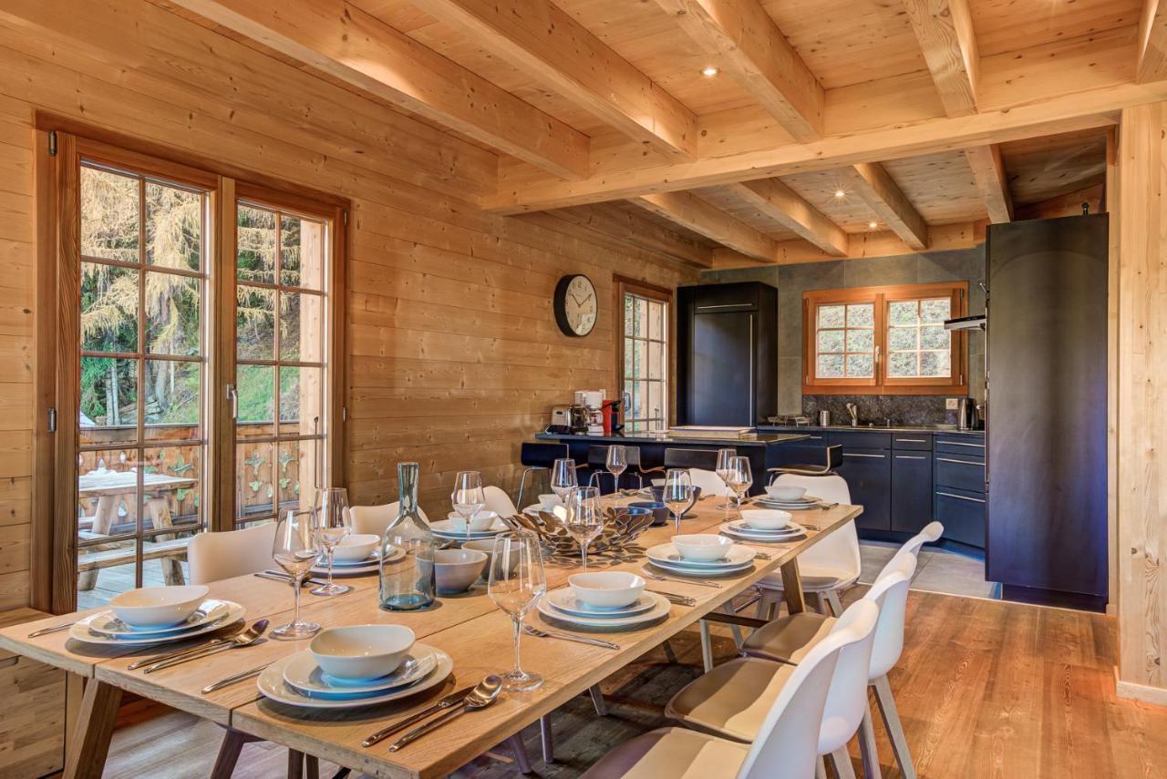 Chalet Le Chapeau La Tzoumaz Buitenkant foto